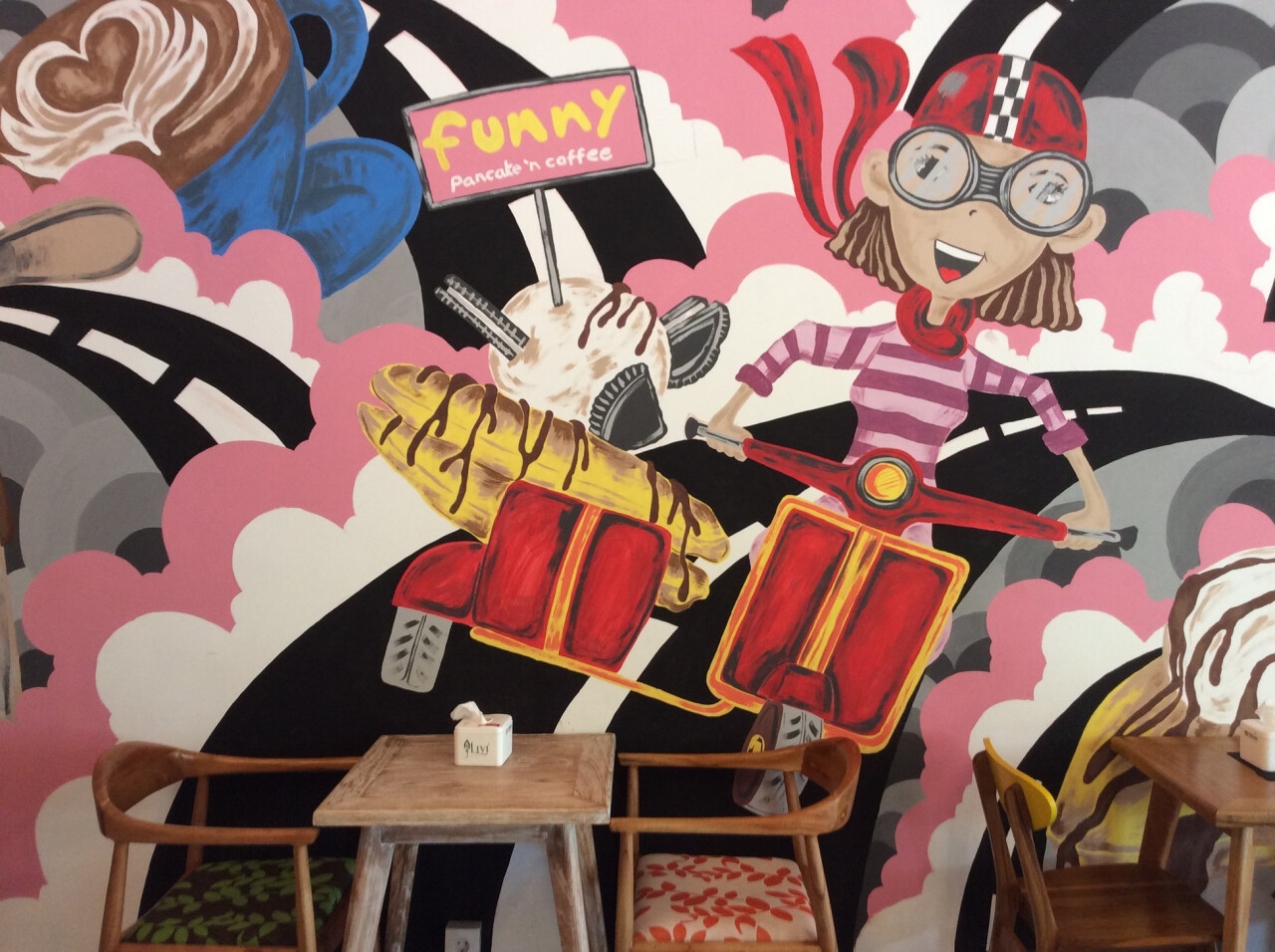 Funny pancake'n coffee