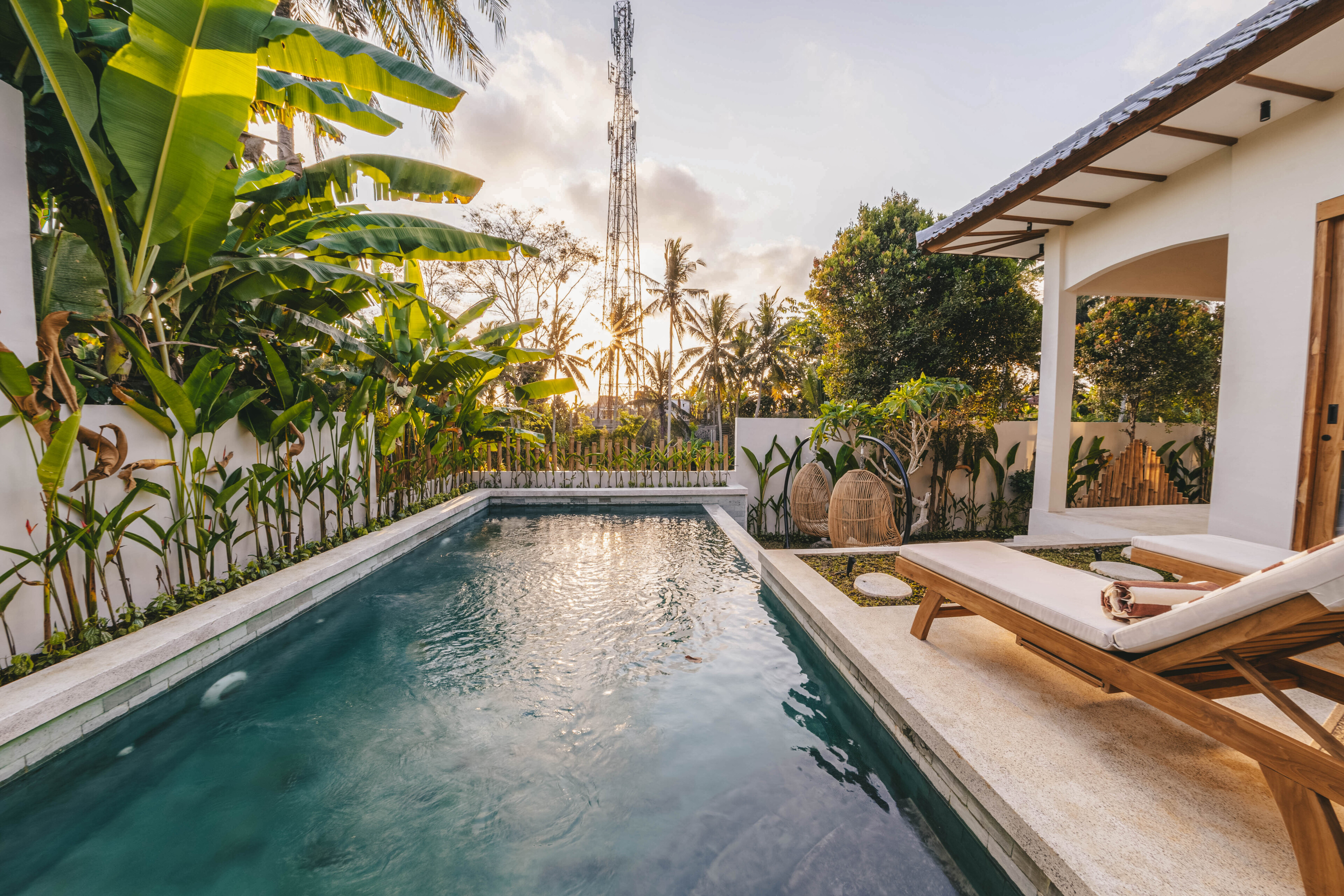 Вилла ,расположенная в уединенном и тихом месте. Убуд 2 спальни