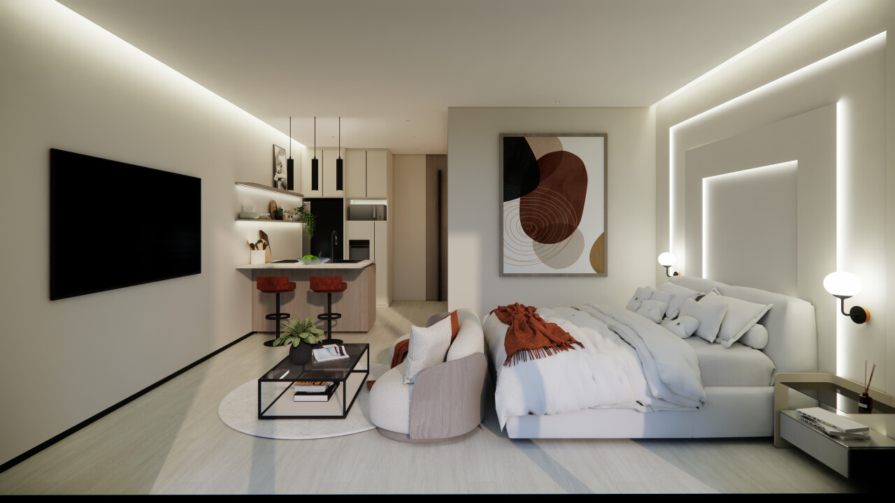 Апартаменты kanti suites, студия Чангу 35м² 1 спальня