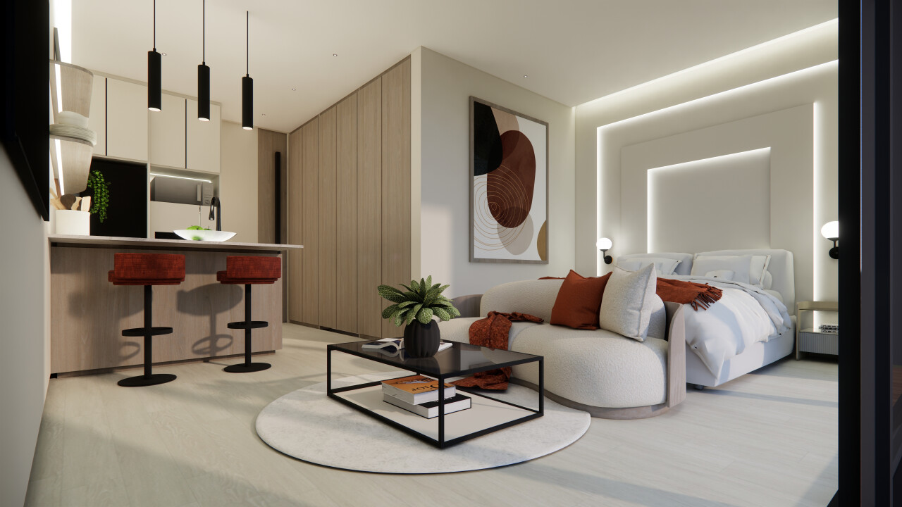 Апартаменты kanti suites, студия Чангу 35м² 1 спальня