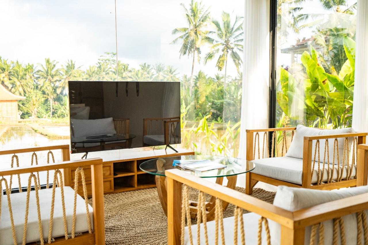 Вилла среди рисовых полей Тегалаланг 101м² 2 спальни