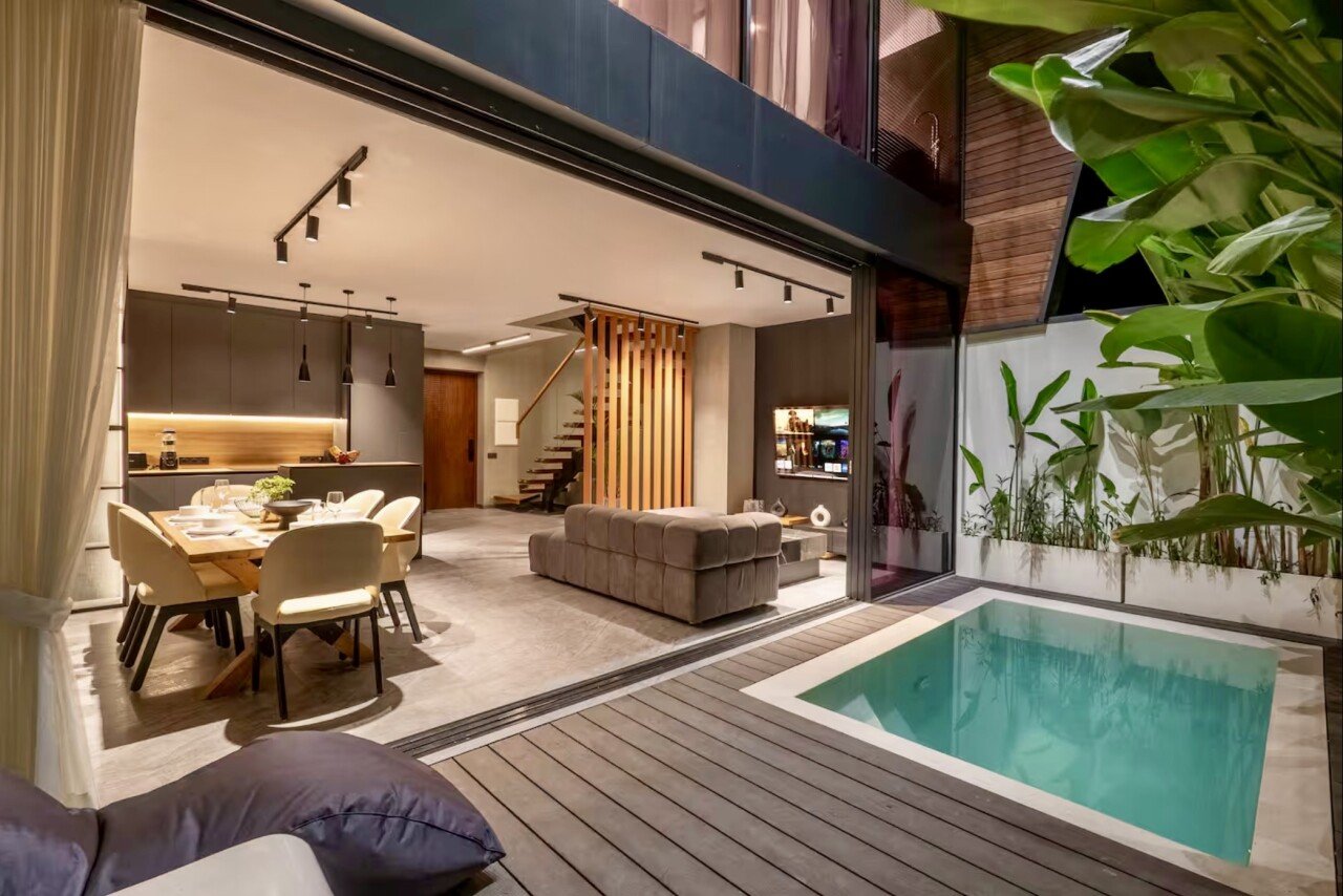 Таунхаус luxury loft таунхаус 2br — умалас, бали Керобокан 120м² 2 спальни