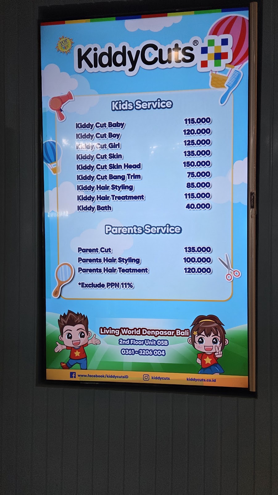 Kiddy cuts living world Denpasar