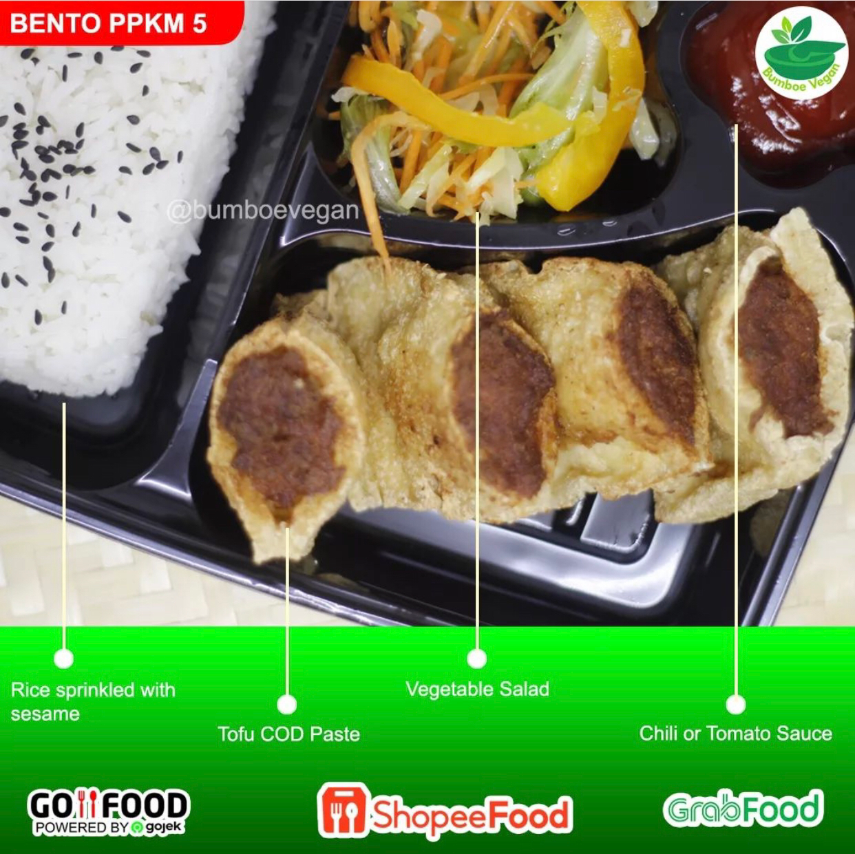 Bumboe Vegan and Vegetarian, resto & bahan vegetarian