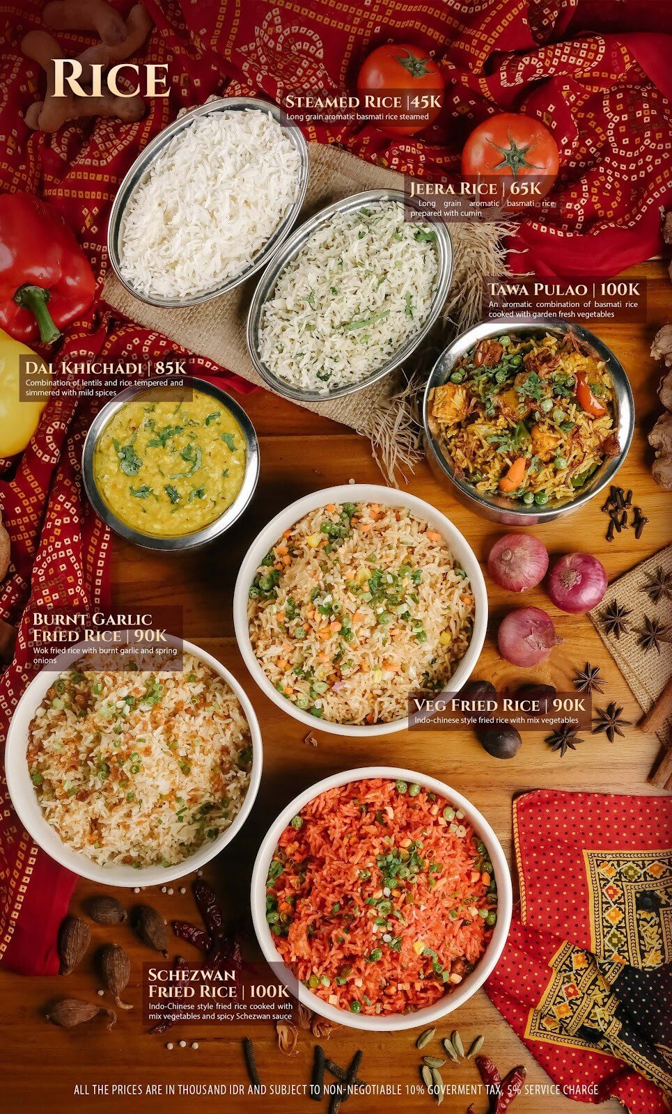 Namaskar Thali in Bali 100% Pure Vegetarian Indian Restaurant