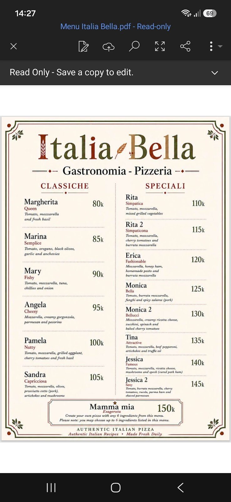 Italia Bella Gastronomia