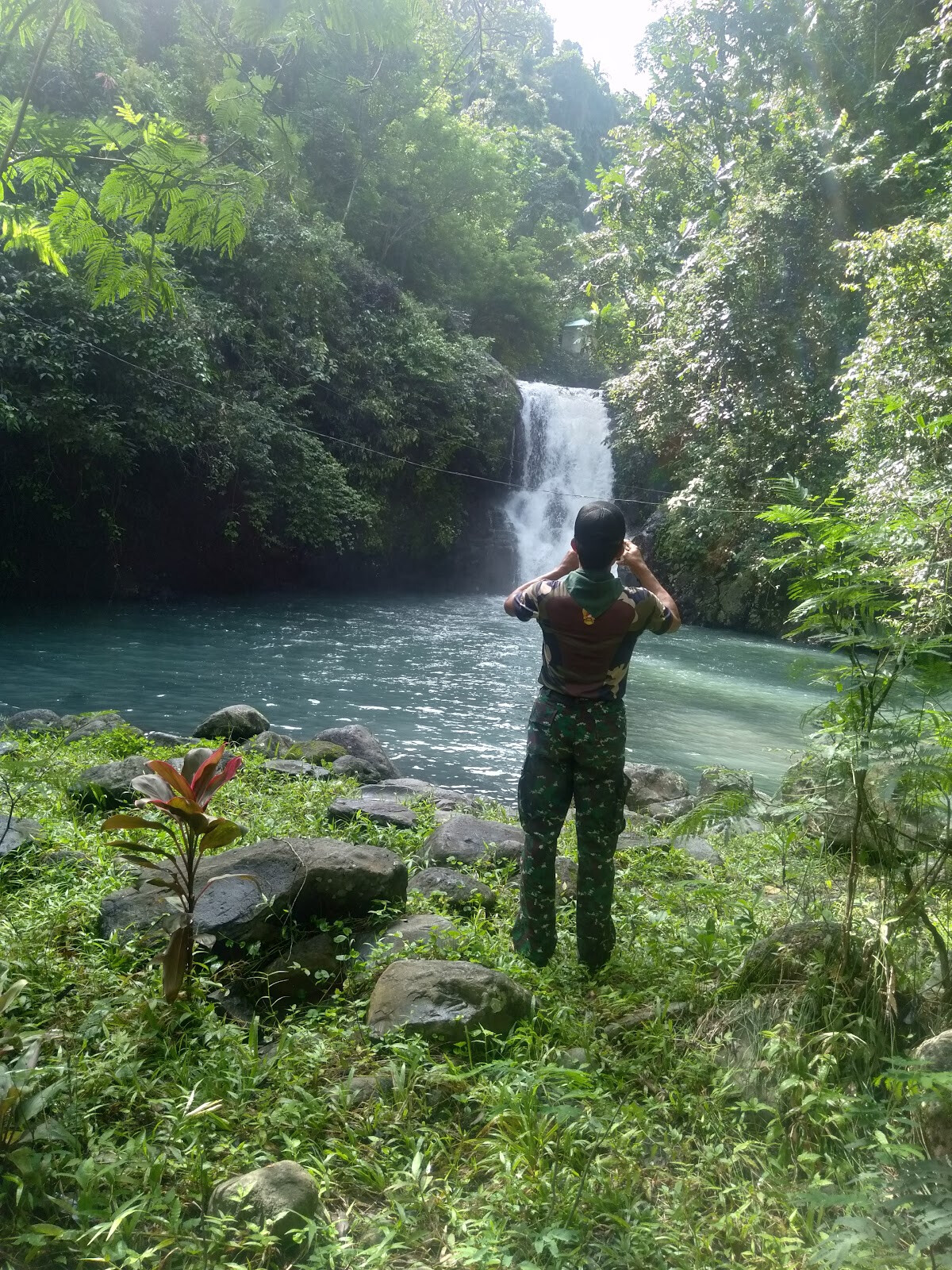 Wisata lesung kembar waterfall